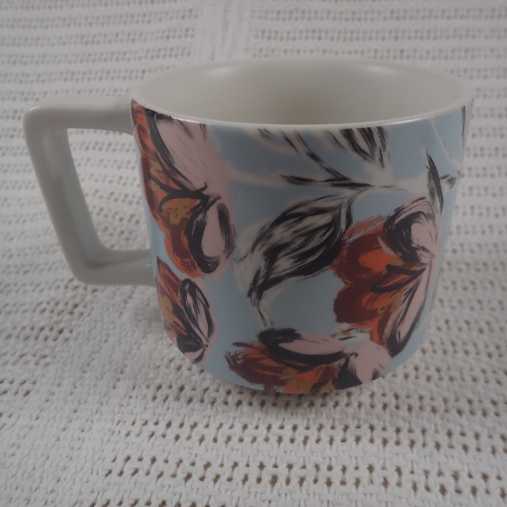 Starbucks 2019 Peony Swirl Ceramic Coffee Mug Cup 14 oz. Blue Pink Red